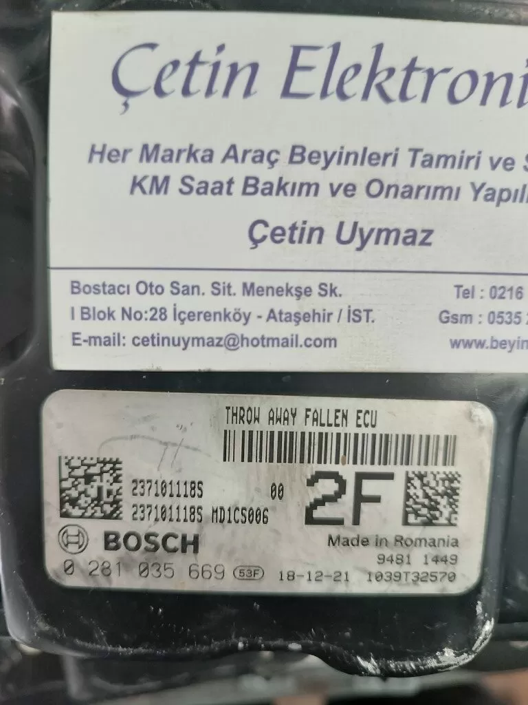 0281035669 237101118S MOTOR BEYNI DACIA DUSTER MD1CS006