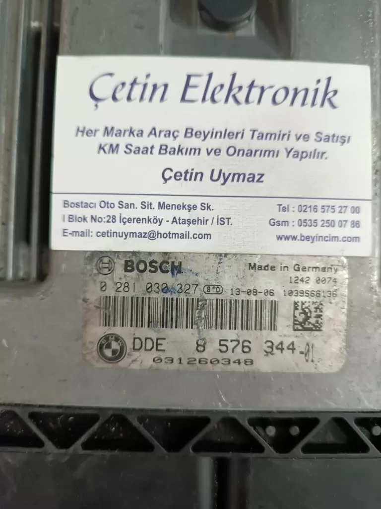 BMW engine control unit ECU 8576344 0281030327