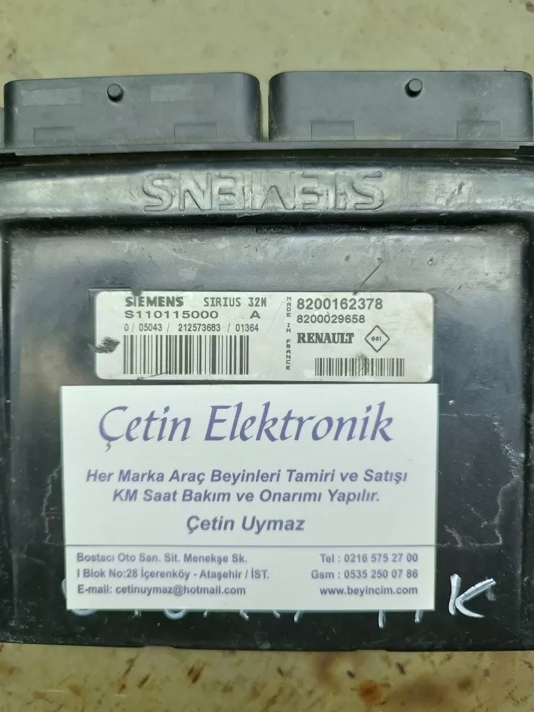 Renault Motor Beyni OTOMATİK S110115000B 8200162378 8200029658 SIRIUS32N