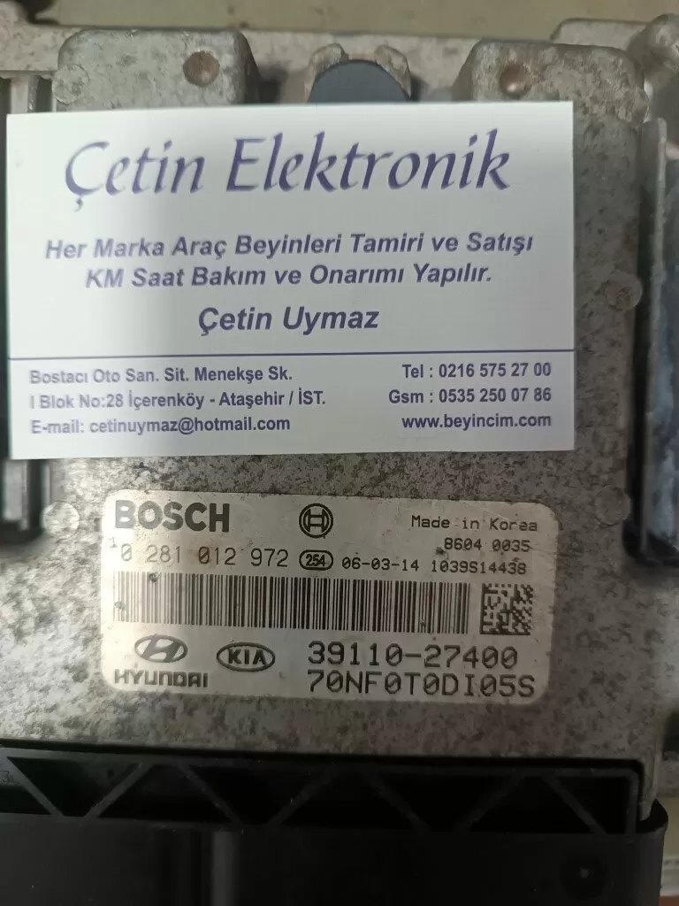 0281012972 KIA MOTOR BEYNİ 39110-27400