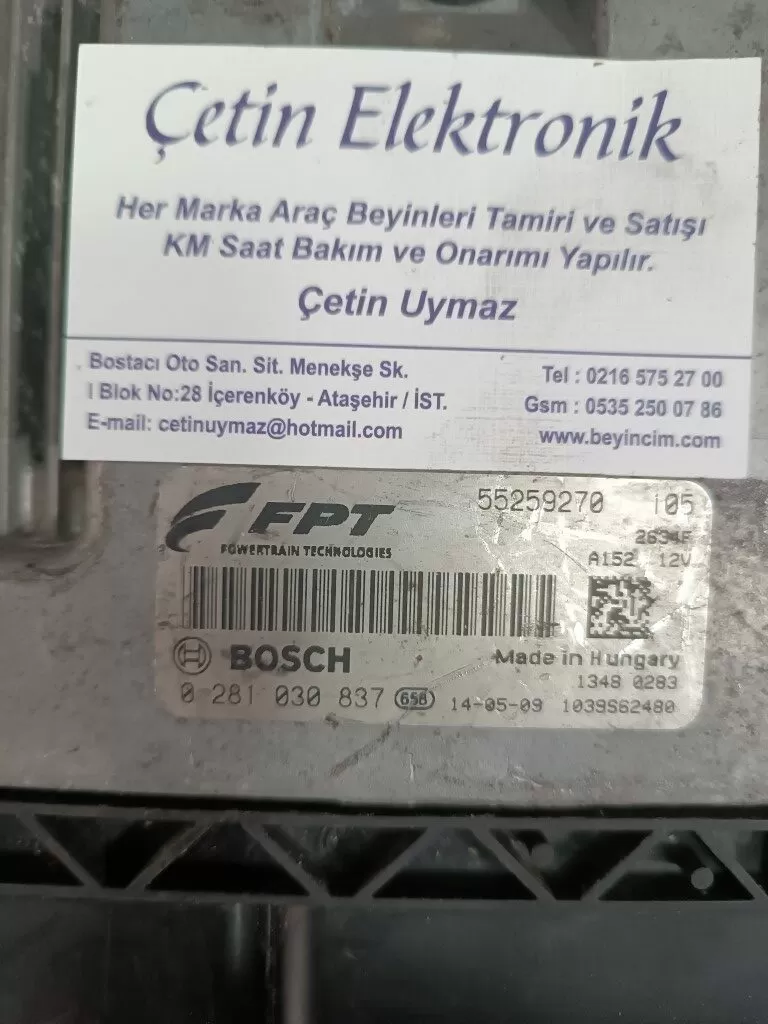 Fiat Doblo 1.6, 0281030837, 0 281 030 837, 55265016 BEYİNCİ ÇETİN