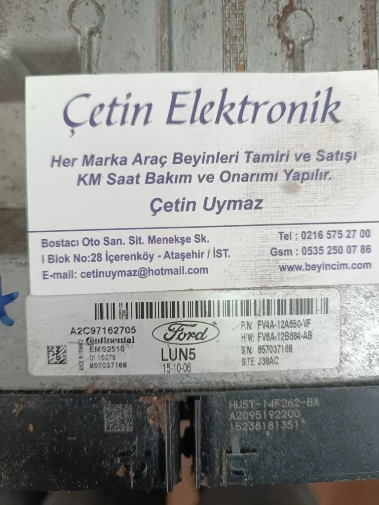 FV4A-12A650-VF . A2C97162705 FORT MOTOR BEYNİ .EMS2510