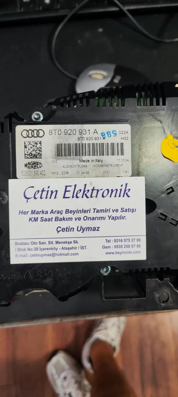 Audi A5 Kilometre Saati Gösterge Paneli 8T0920931A