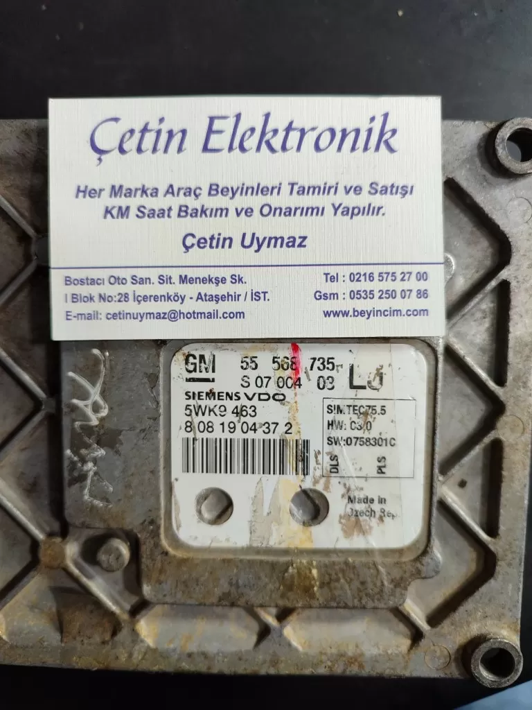 Opel Astra 1.6 Motor Beyni 55568735 / 55 568 735 / Siemens 5WK9463 / 5WK9 463 / SIMTEC75.5
