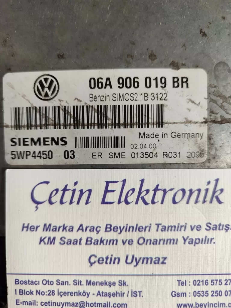 06A906019BR BQ volkswagen golf bora 1.6 akl motor beyni