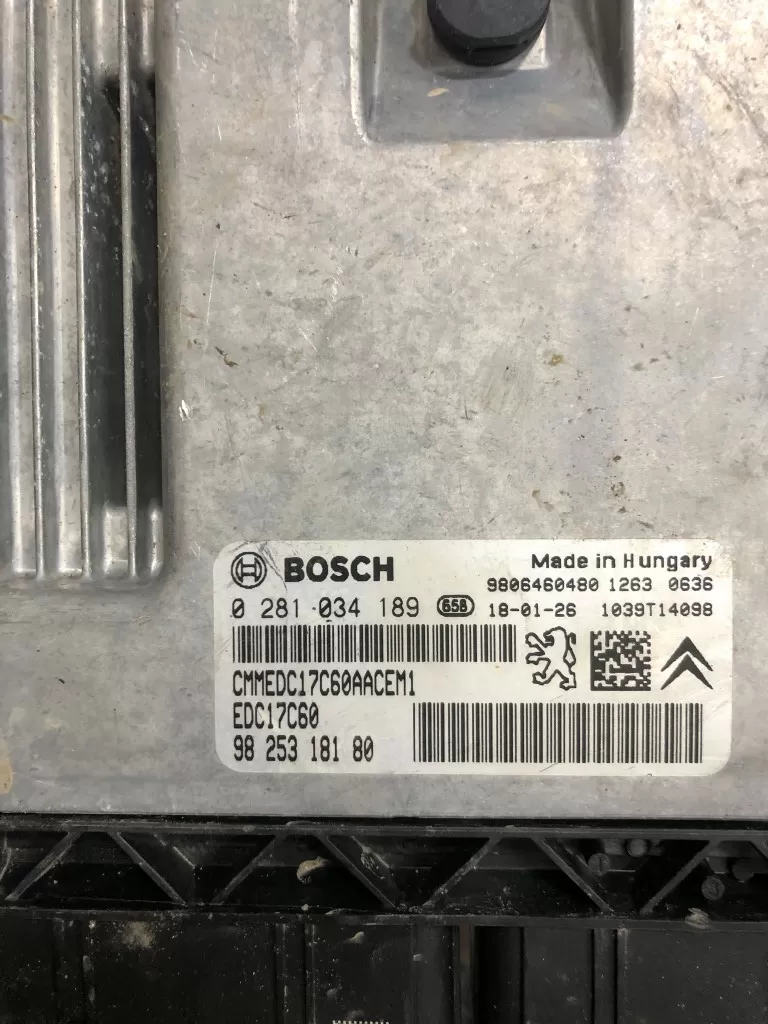 0281034189 EDC17C60 9825318180 CITROEN C4 PICASSO 1.6 HDI