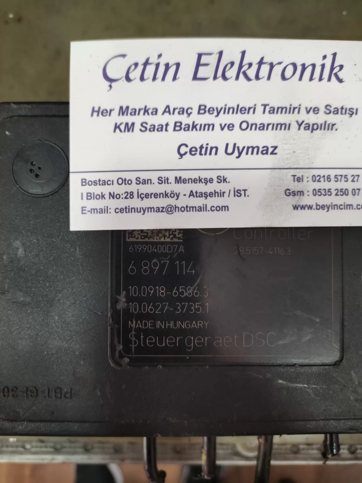 BMW ABS pompa kontrol modülü 3451-6897113-0 1 . 6897114 .10.0918-6586.3