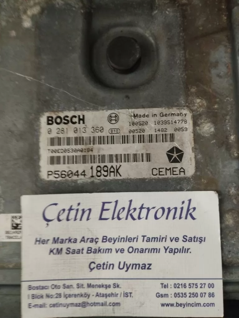 0281013360 P56044 189AK JEEP CHEROKEE CDI 3.0 MOTOR BEYNİ