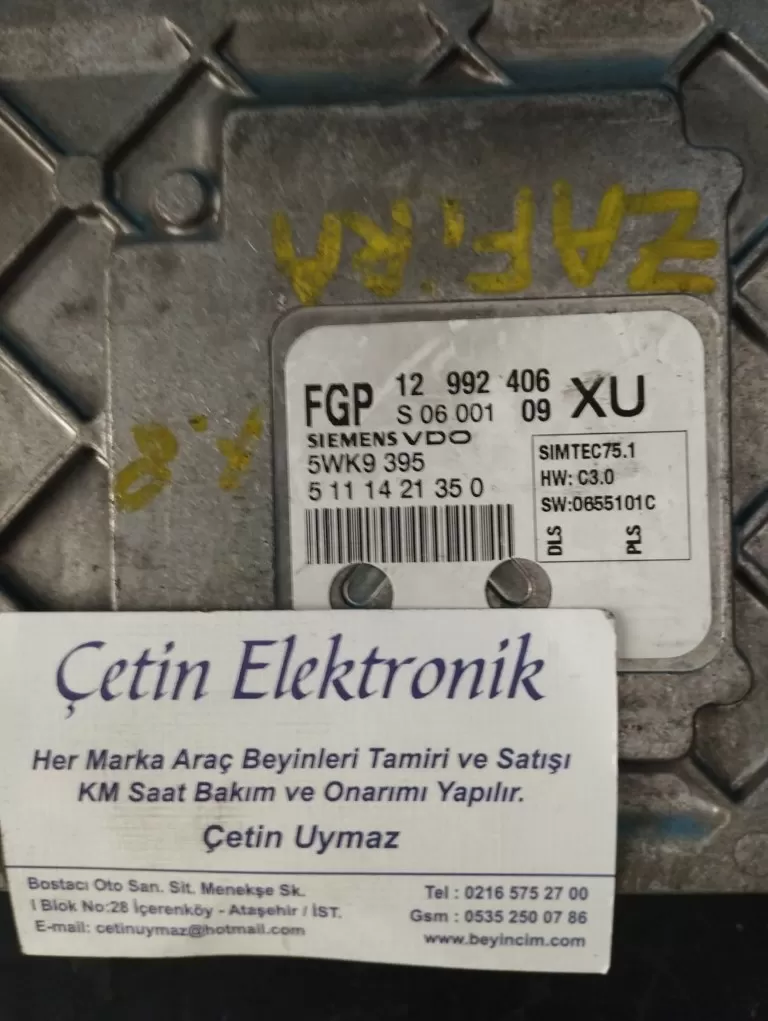ASTRA H 1.8 MOTOR BEYNİ Z18XER 12992406 5WK9 395 SIMTEC75.1 XU
