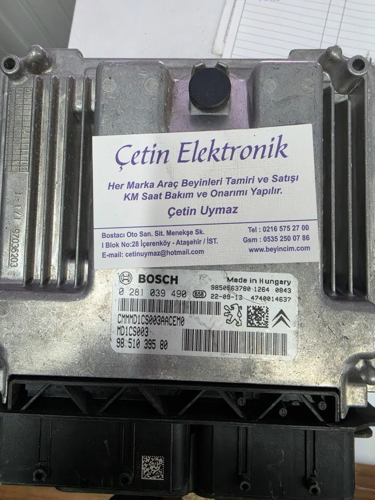 Bosch 0281039490 MD1CS003 9851039580 Orijinal, Kilitsiz Opel Peugeot Citroen Toyota