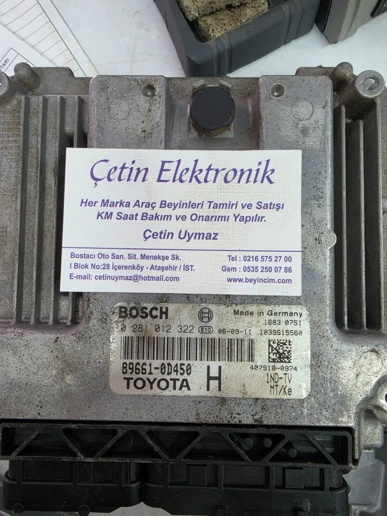 Toyota Yaris 1.4 Motor Beyni 0281012322 89661-0D450