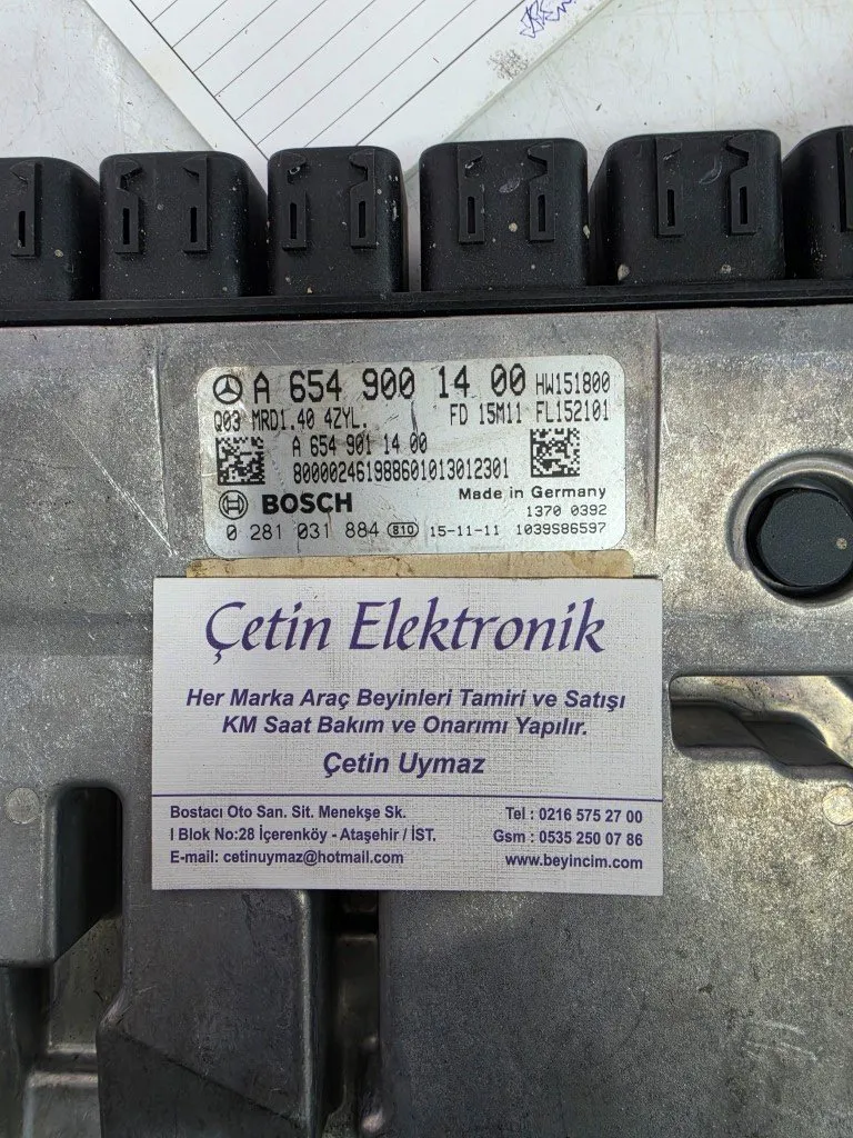 MERCEDES E-Class MOTOR BEYİNİ 2017 model A6549001400 0281031884 - 0281 031 884-Q03 MRD1.40 4ZYL.