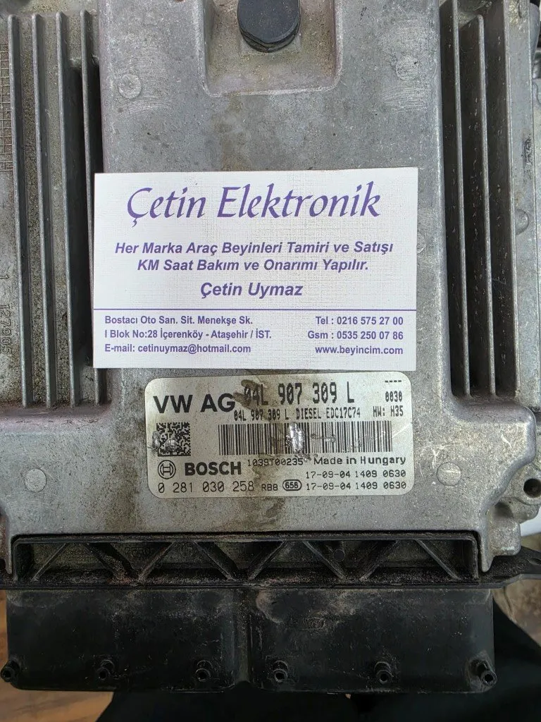 04L907309L 0281030258 AUDİ A4 2.0 TDI MOTOR BEYNİ SIFIR ORJİNAL EDC17C74