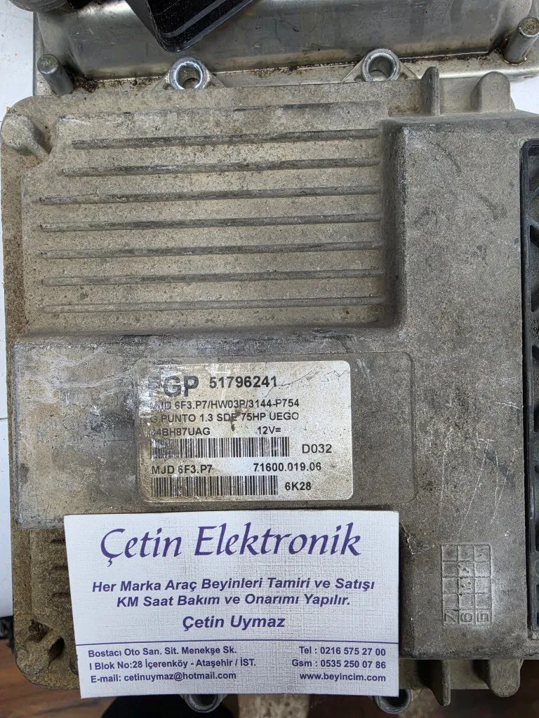 51796241 MJD 6F3.P7 FİAT GRANDE PUNTO 1.3 MOTOR BEYNİ