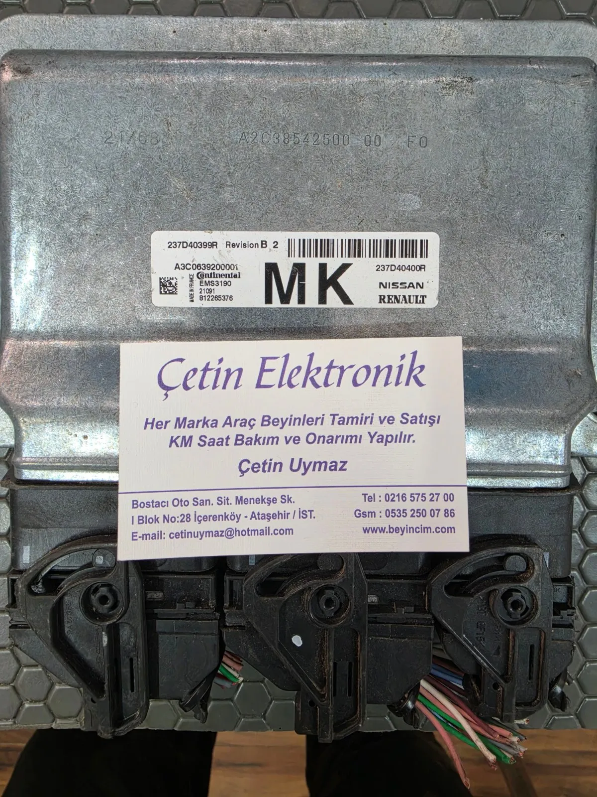 Renault motor beyni 237D40400R 237D40399R EMS3190