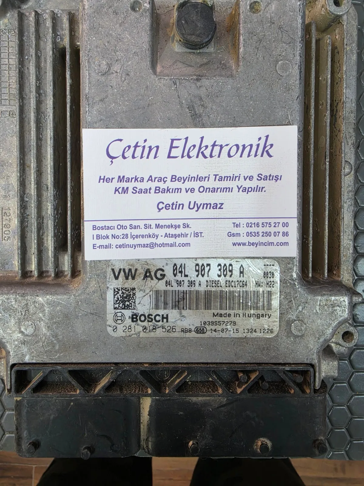 VW AUDİ EDC17C64 MOTOR BEYNİ 04L907309A / 0281018526