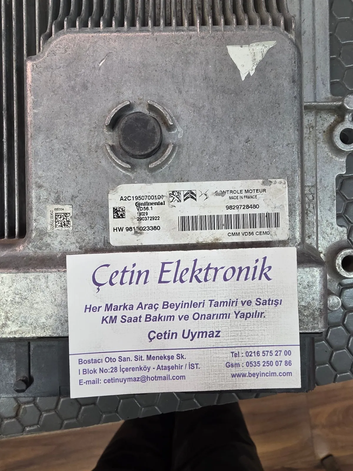 HW9815023380 ECU MOTOR KONTROLÜ / 9832103580 / 2581772 PEUGEOT 2008-2013