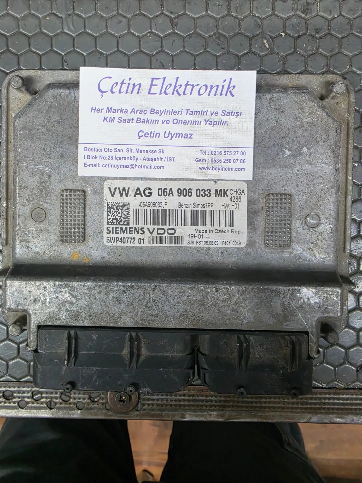 06A906033MK VW Golf Motor Beyni 5WP40772 01 Simos7PP