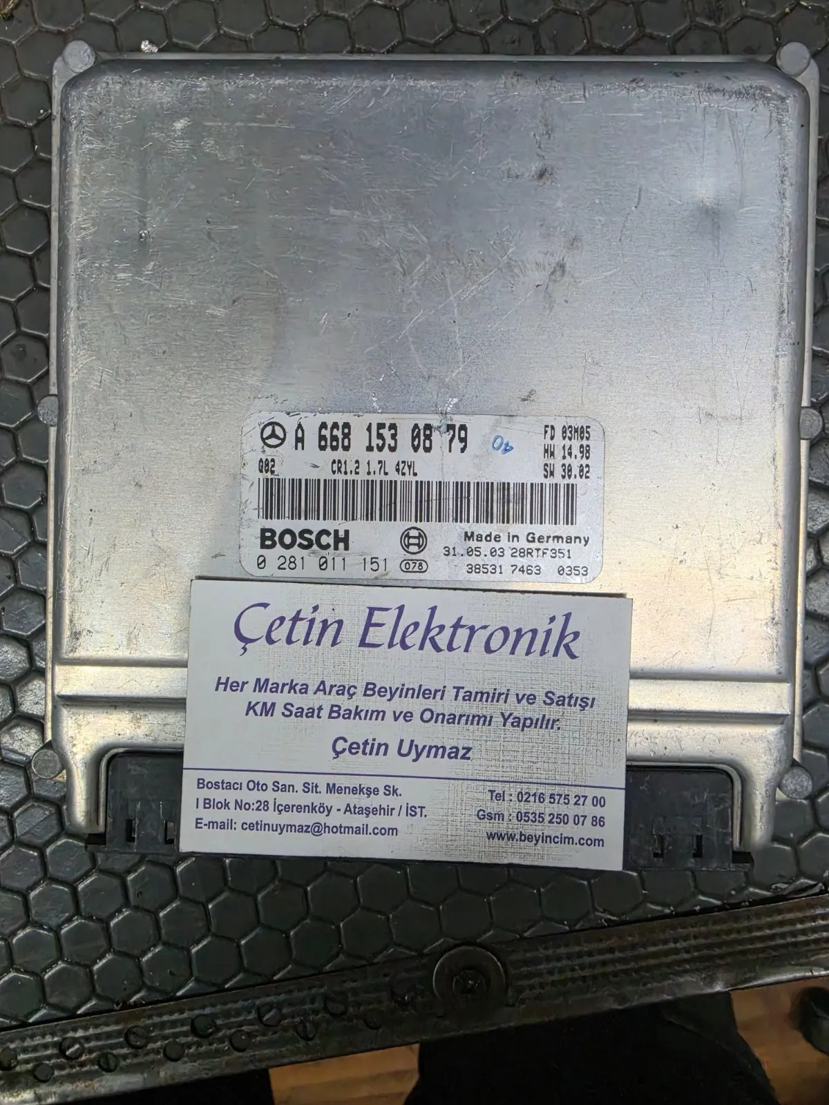 MERCEDES A170 MOTOR BEYNİ 0281011151 A6681530879 CR.1.2.1.7L