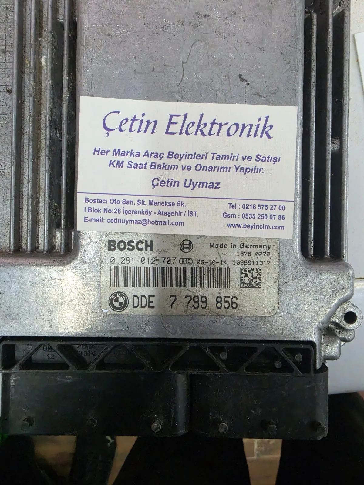 BMW 3 SERISI - DDE 7 799 856 - 0 281 012 707 - 0281012707