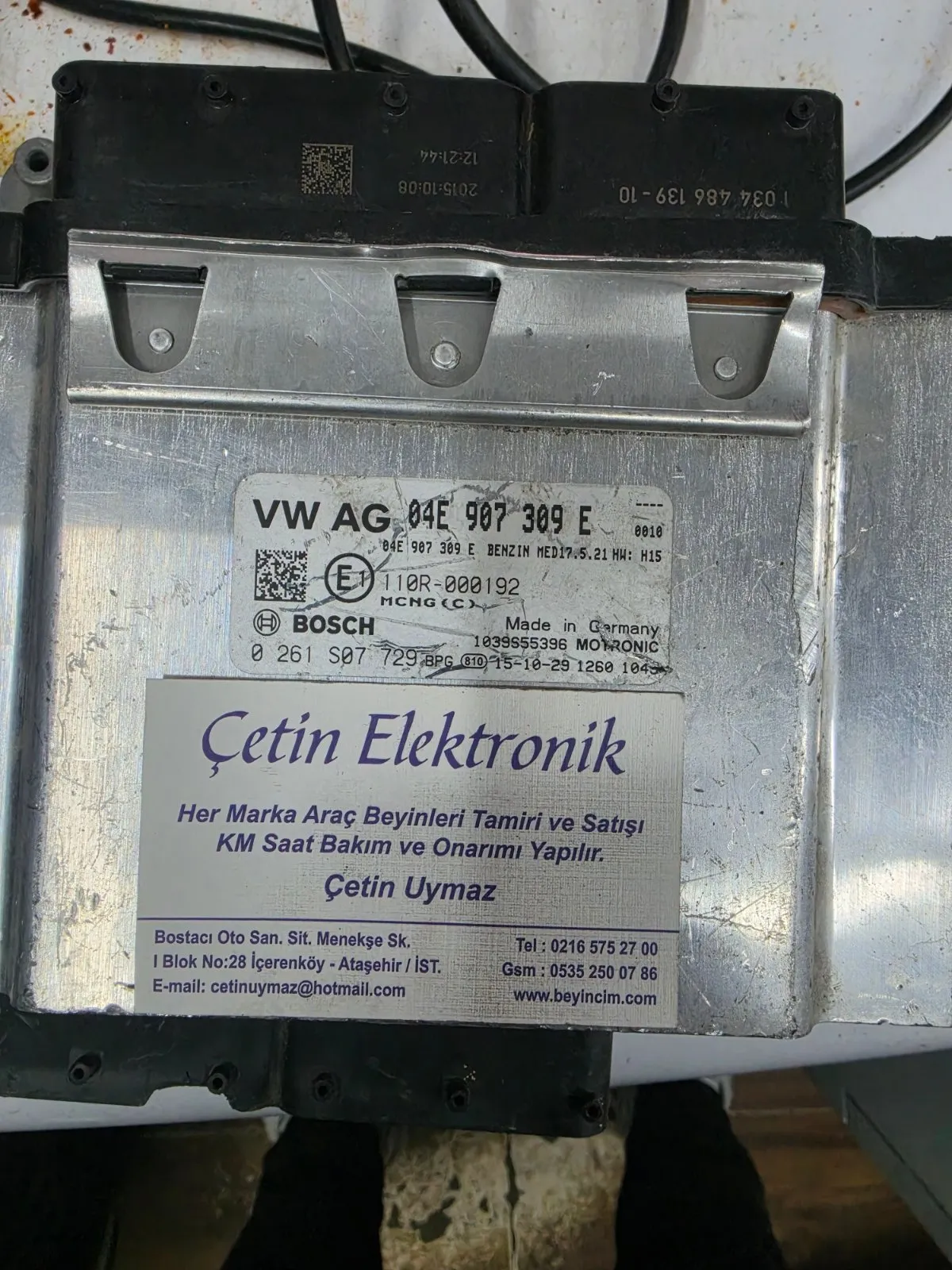 VW Volkswagen Golf 7 04E907309E 04E 907 309 E Bosch 0261S07729 0 261 S07 729 Motor Beyni