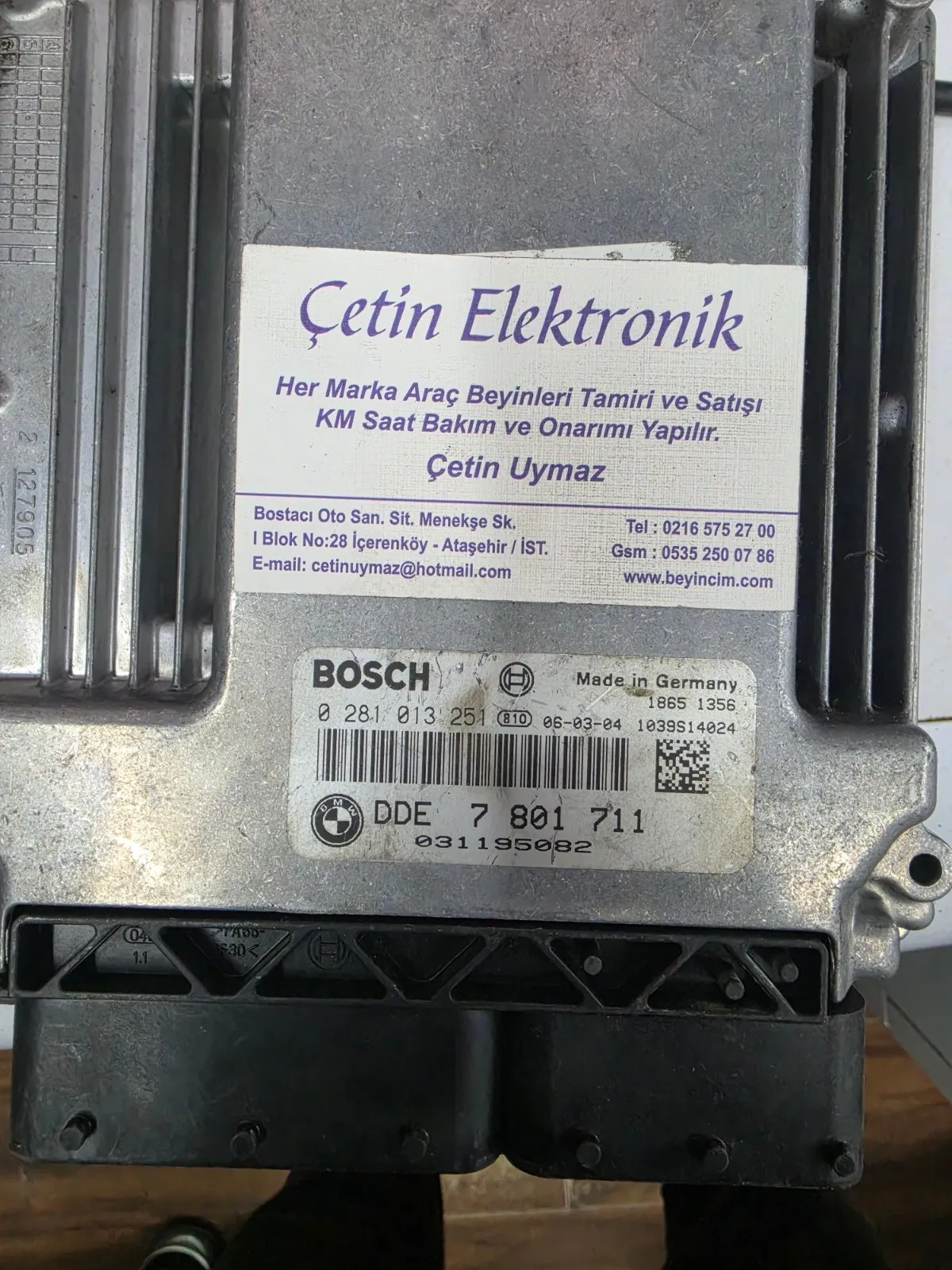 BMW E90-320D MOTOR BEYNİ 0281013251 EDC16C35