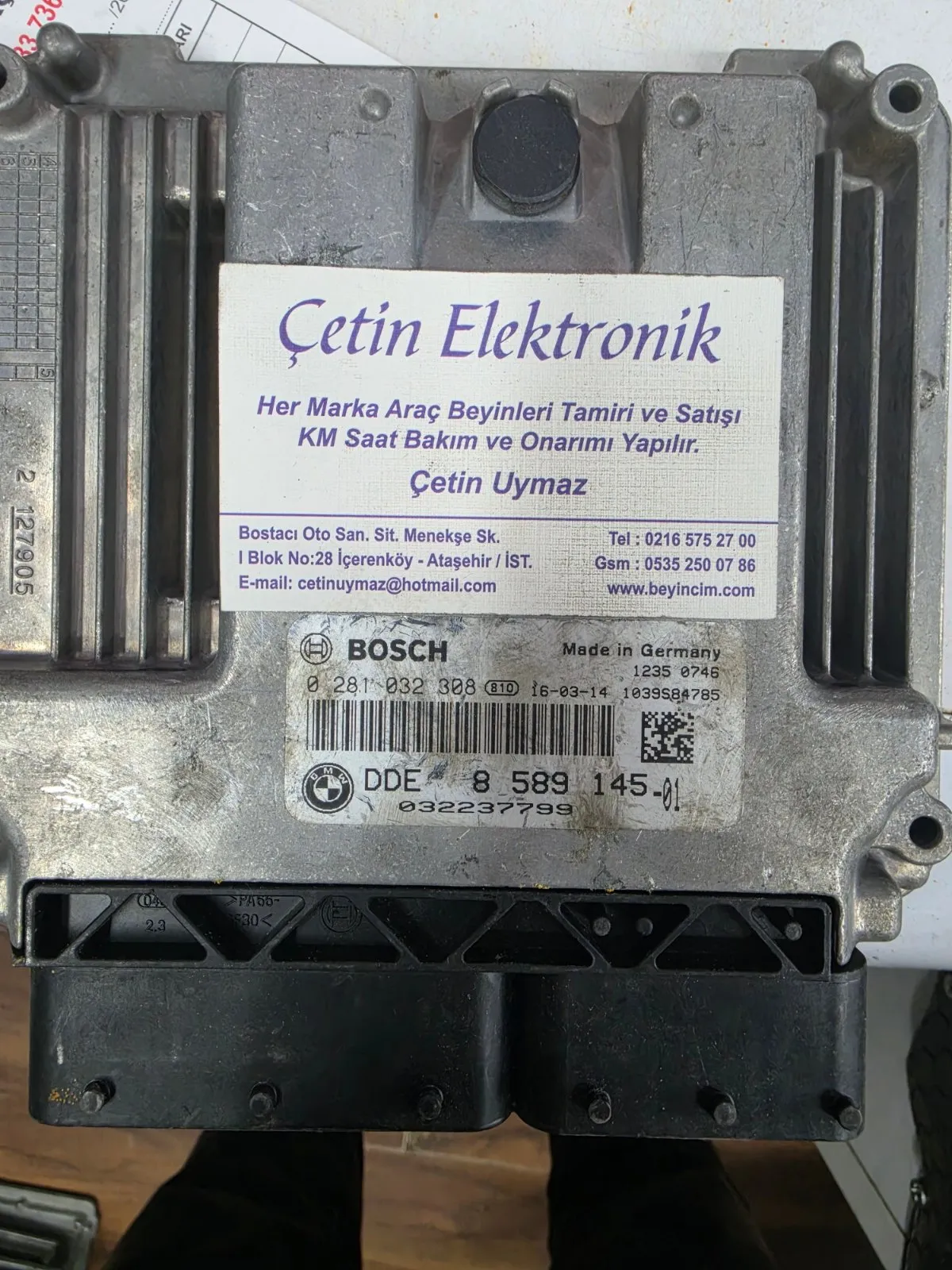 0281032308 8589145-01 032246551 MOTOR BEYNİ BMW F20 F30