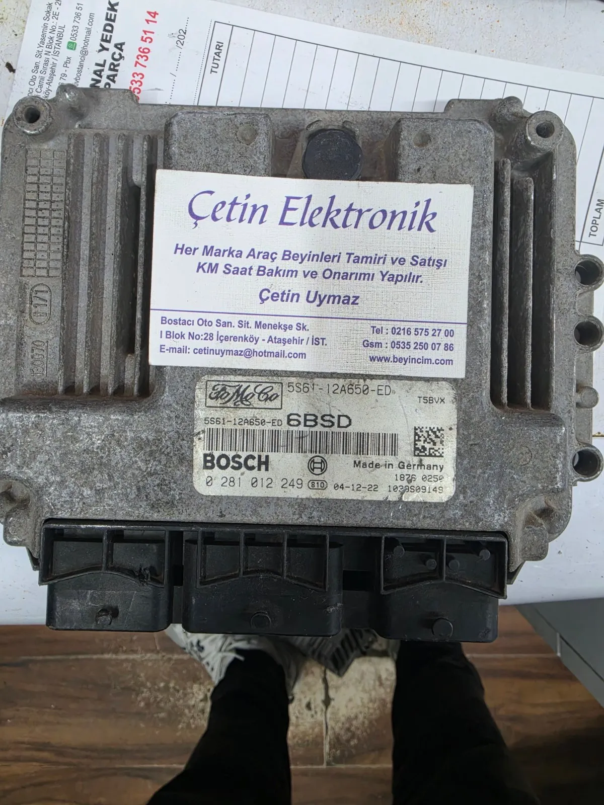 BOSCH EDC16C34 MOTOR BEYNİ ECU 0281012249 FORD FIESTA FUSION 1.6