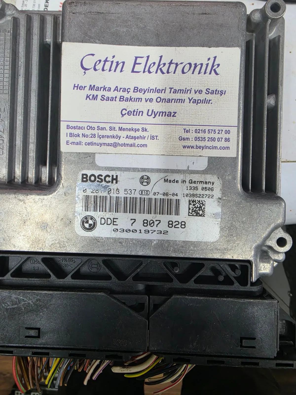 0281013537 DDE7807828 BMW 1.18D ÇIKMA MOTOR BEYNİ