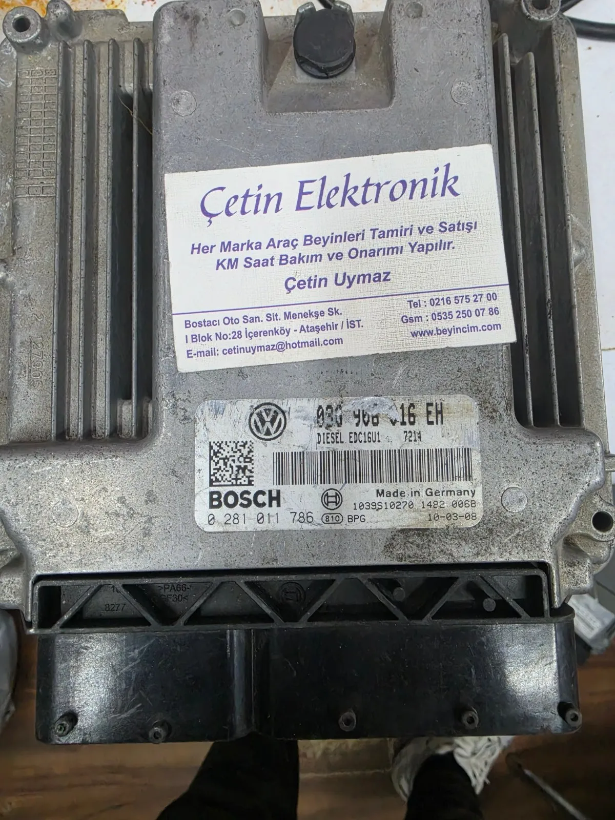 03G906016EH 0281011786 EDC16U1 VW TOURAN MOTOR BEYNİ